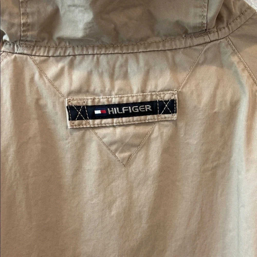 Tommy Hilfiger Vintage Khaki Jacket with Orange Lining in Hood